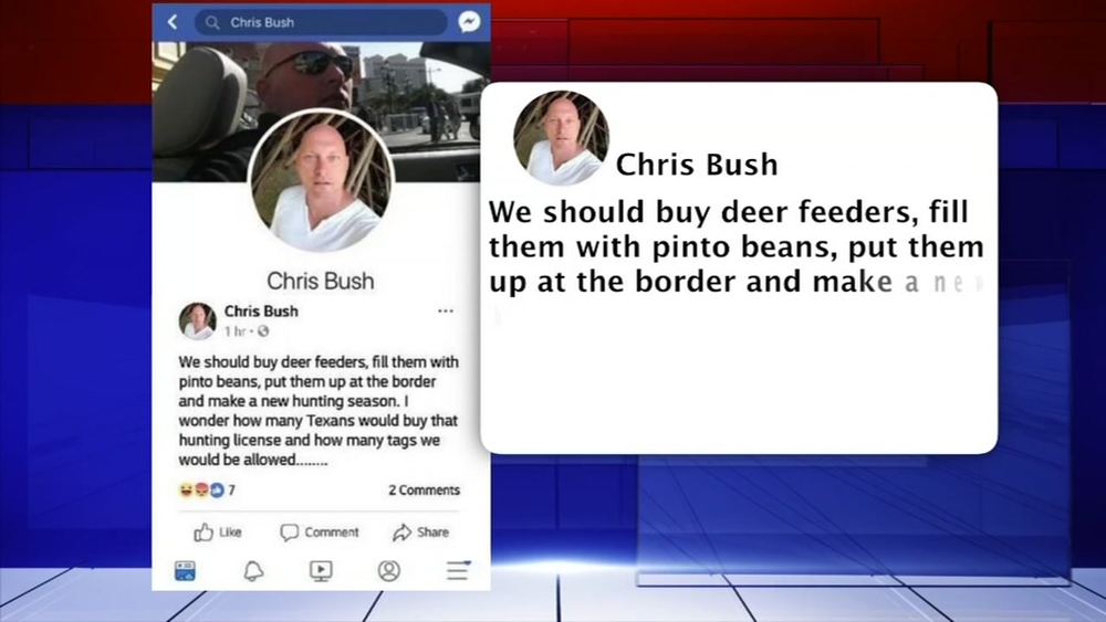 Veteran firefighter loses job after post about hunting on the border.