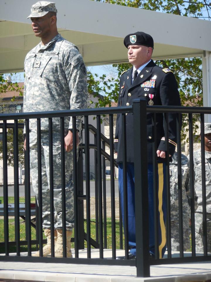 My husband , Ret LTC Tim Quinlan (on the right) Served 31yrs Army Reserve CA. Currently works at FT. Bragg.