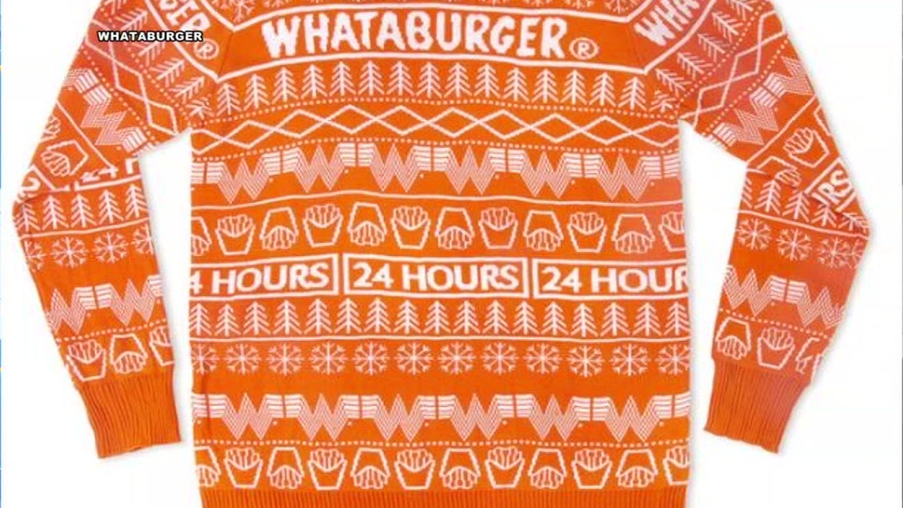 Whataburger getting into the holiday spirit with their Christmas sweater