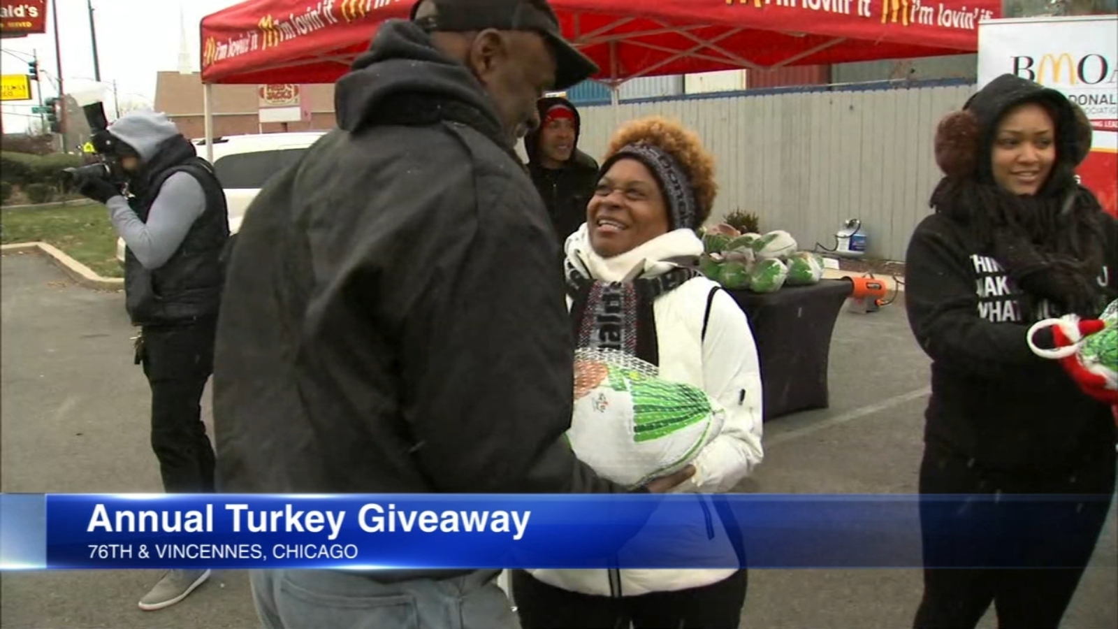 Black McDonald's operators give away 1,400 turkeys ABC7 Chicago