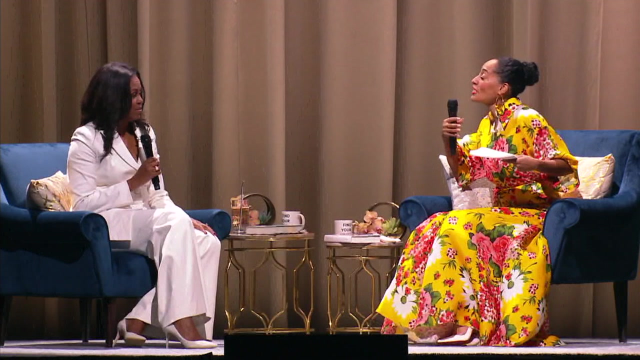 Michelle Obama shares her story at Inglewood Forum 