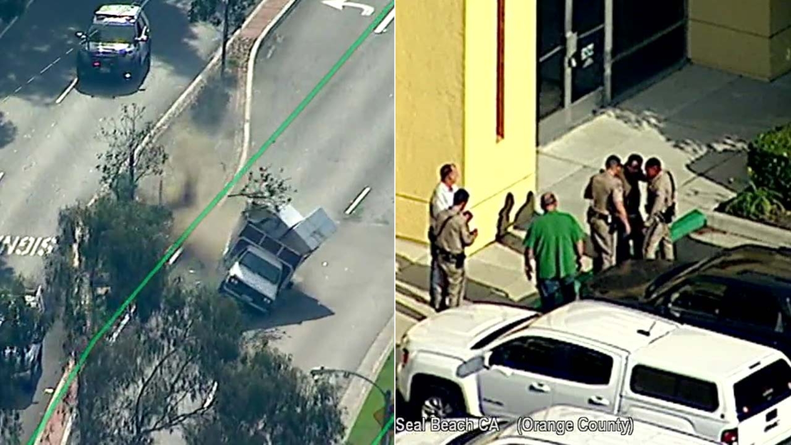 Seal Beach car chase Suspect in police custody after PIT maneuver, crash ABC7 Los Angeles