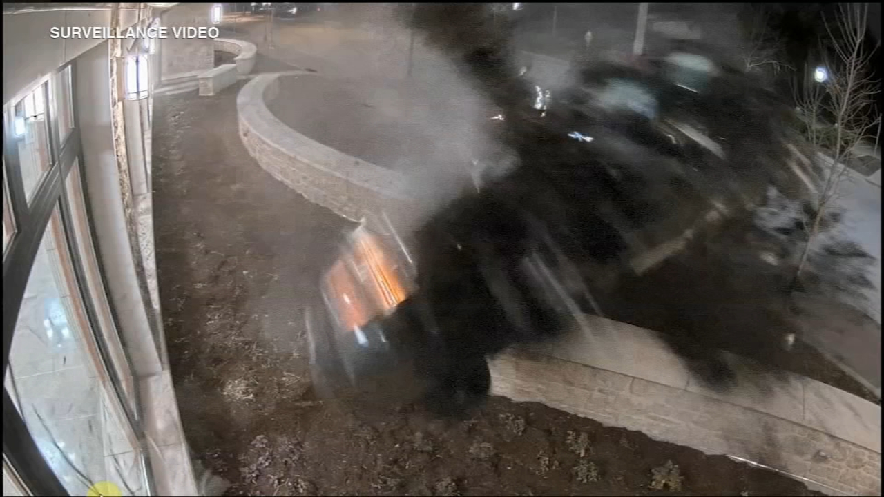 Driver crashes into new Arlington Heights Police Station