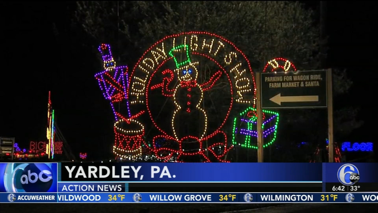 Shady Brook Farm's Holiday Light Show celebrates opening night 6abc