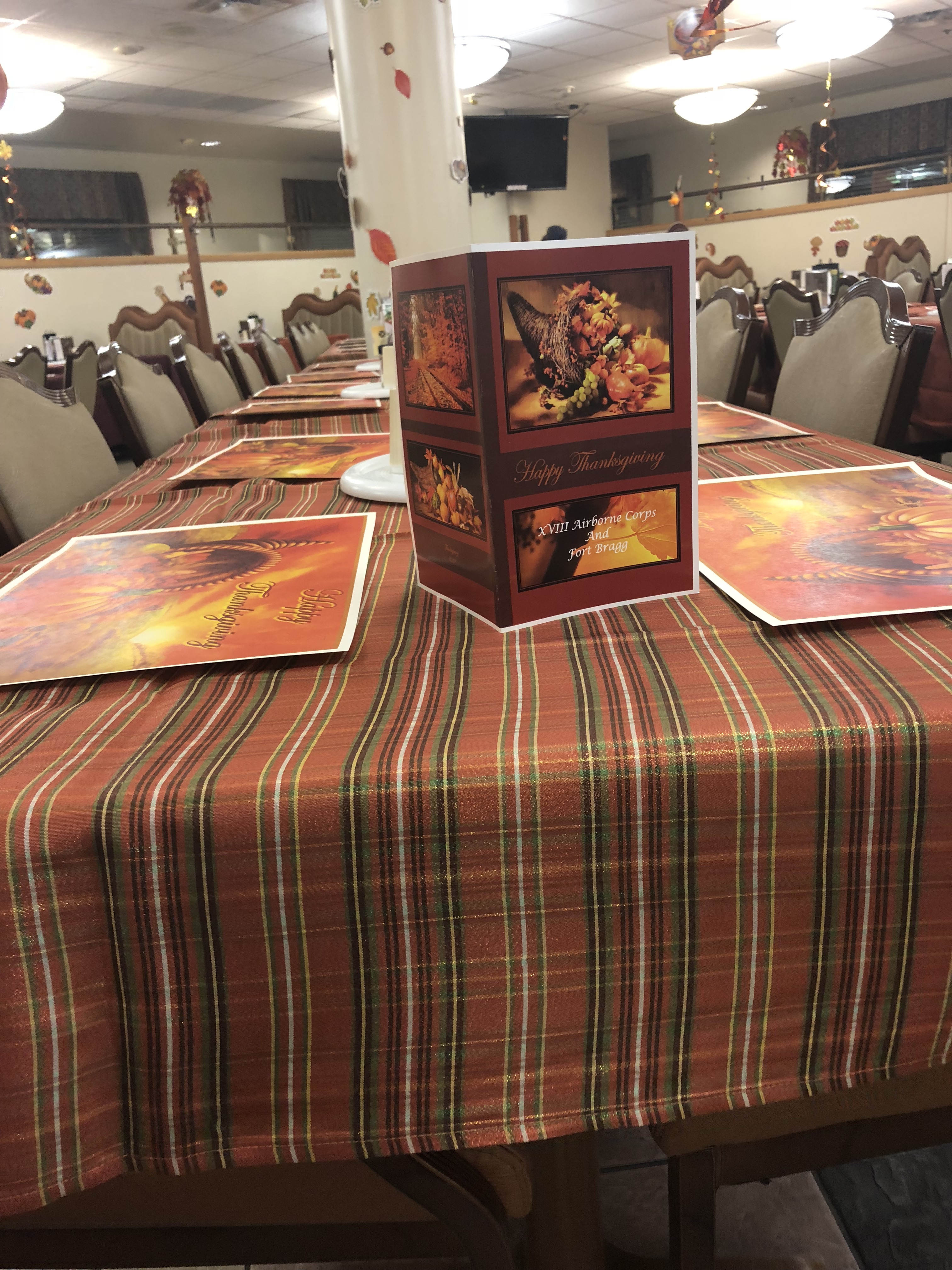 Fort Bragg soldiers prepare for a Thanksgiving feast.