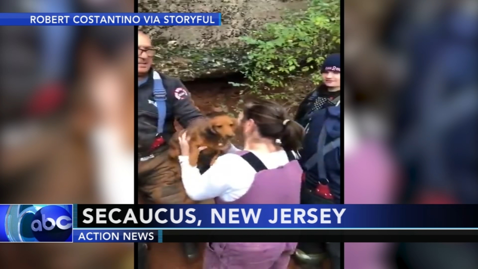 Firefighters rescue dog stuck in pipe in North Jersey - 6abc Philadelphia