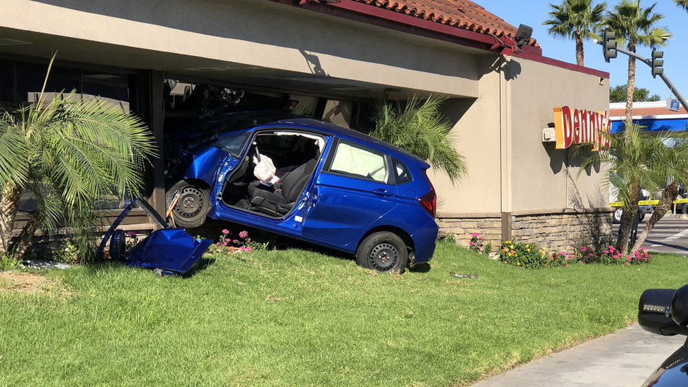 Woman injured after crashing into Buena Park Denny's