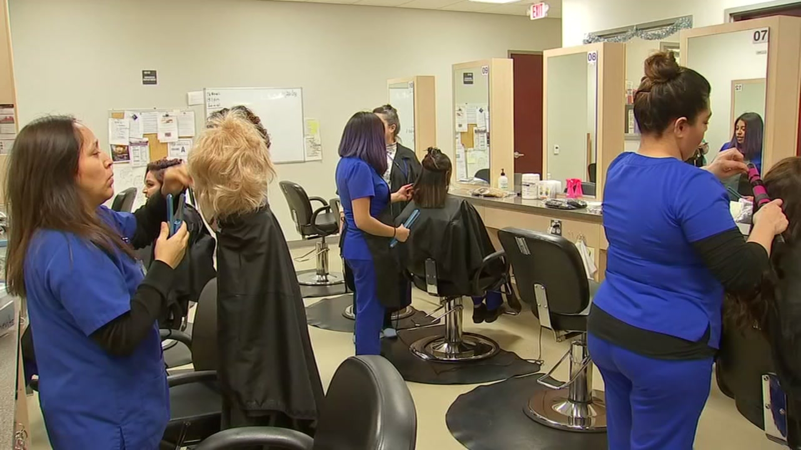 Wake Tech cosmetology students style wigs to help Duke cancer patients