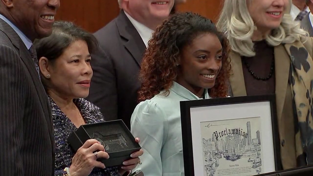 Mayor declares Simone Biles Day in Houston