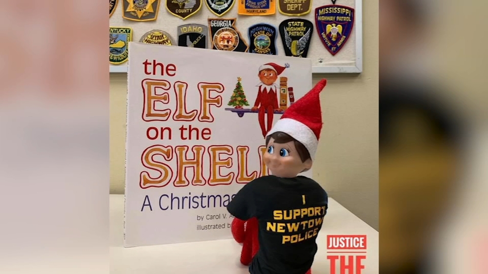 Justice the Elf returns to Newtown Township police
