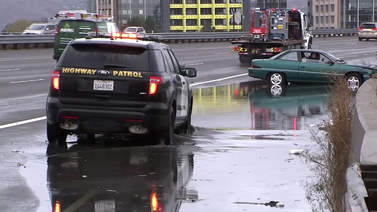 Heavy rain, flooding triggers multiple accidents on South Bay freeways