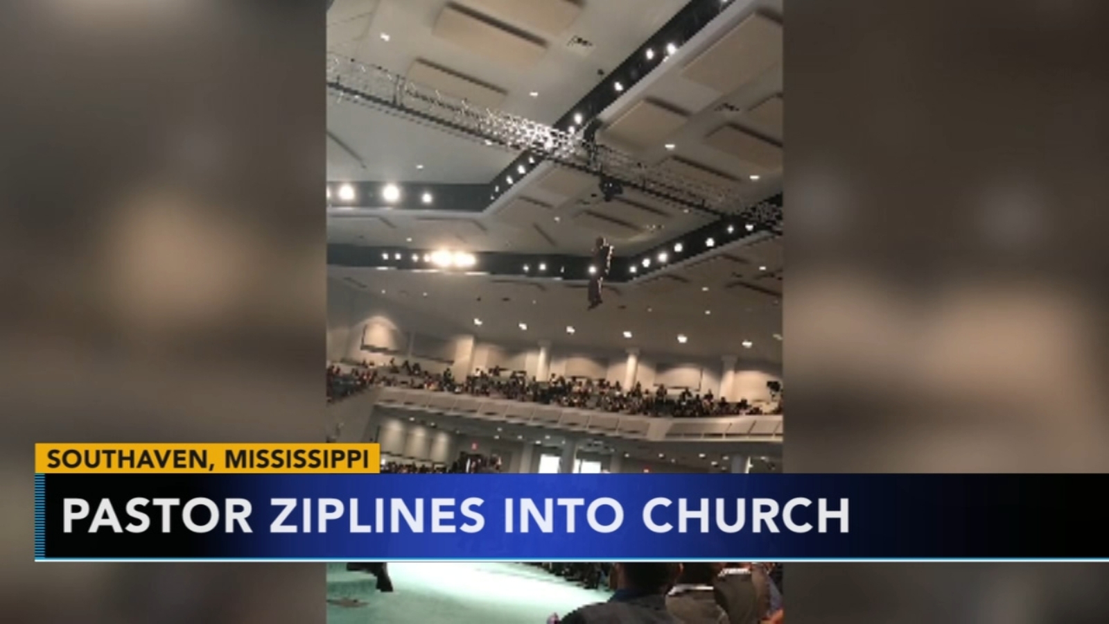 Pastor zip lines into church ABC13 Houston