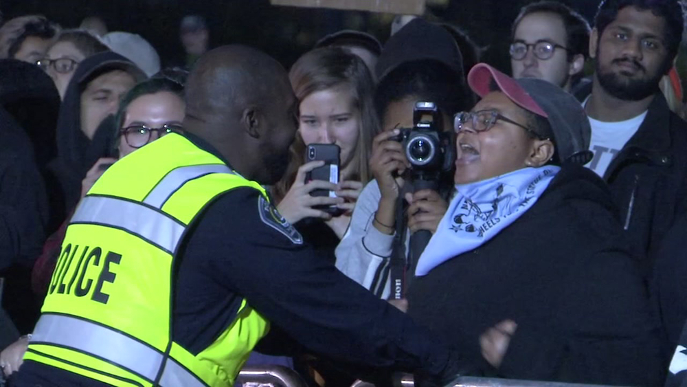 Hundreds gather for Silent Sam protest, temporarily block traffic in Chapel Hill