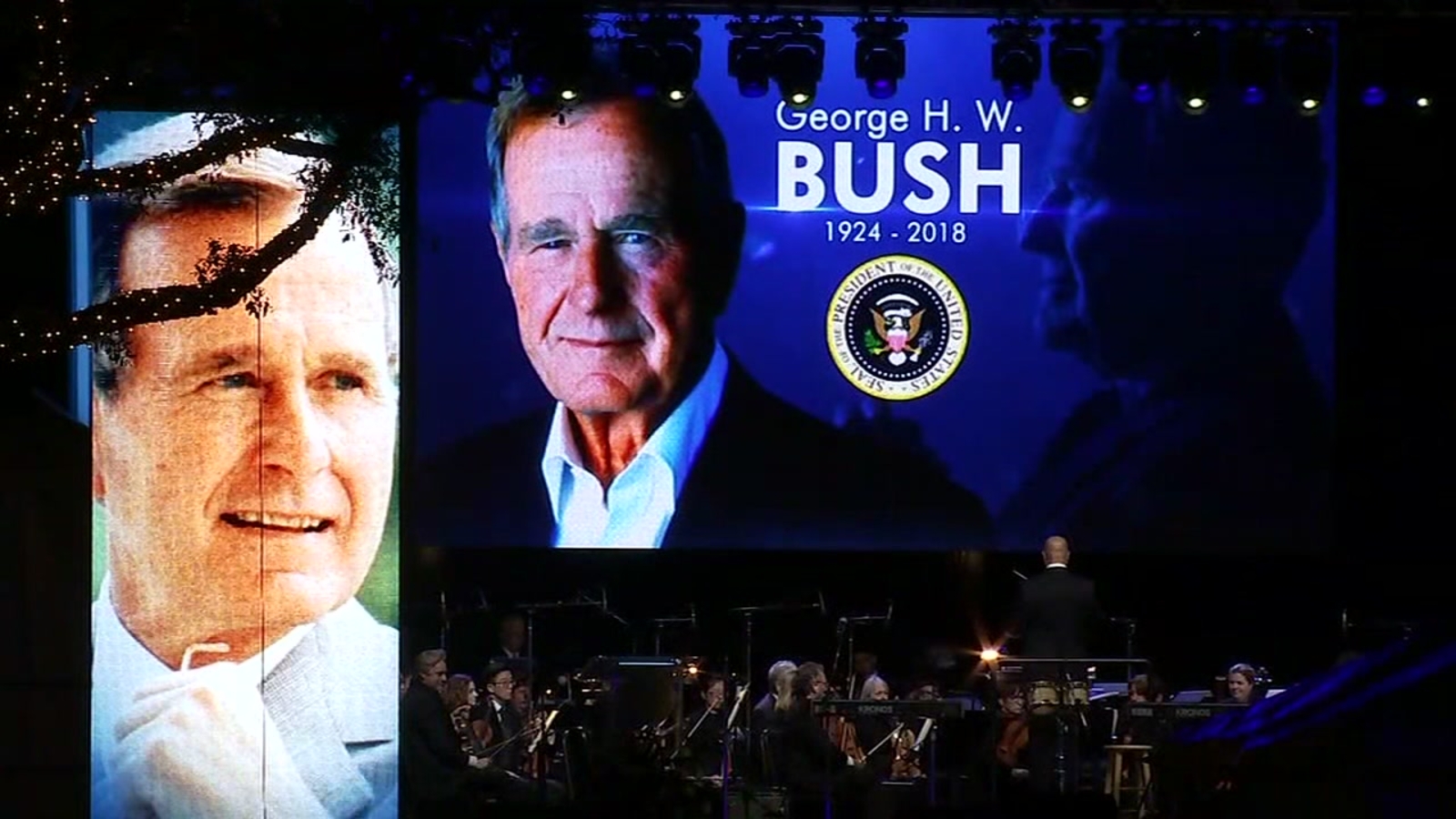 President George HW Bush honored in star-studded tribute in Houston ...
