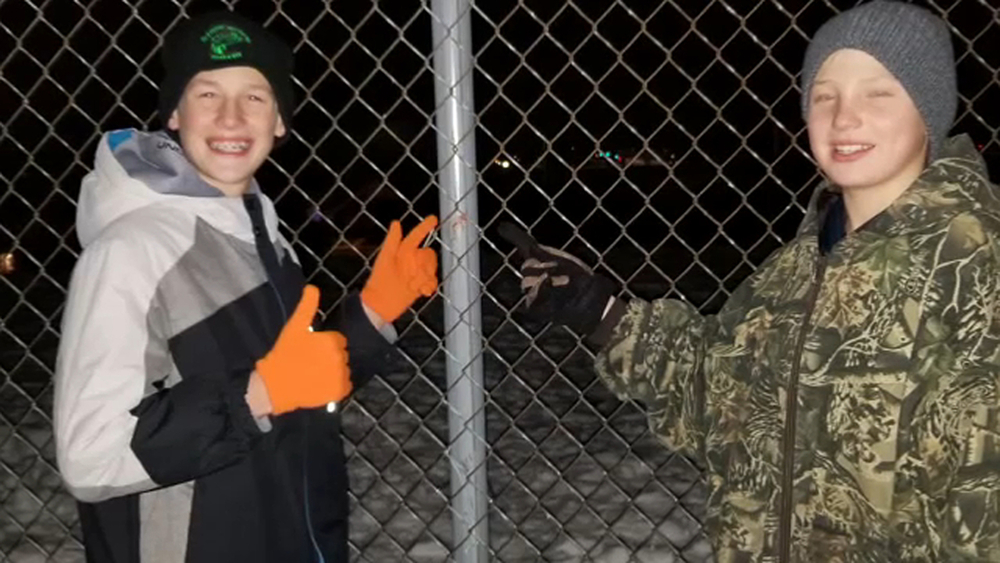 Tempted by movie, boy puts tongue on frozen pole