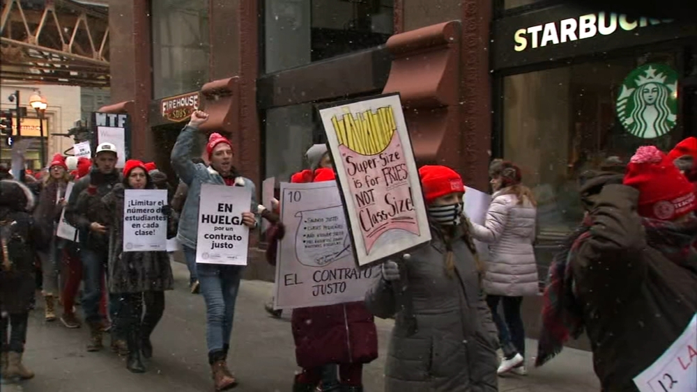 Acero teachers become first charter school teachers in US history to go on strike