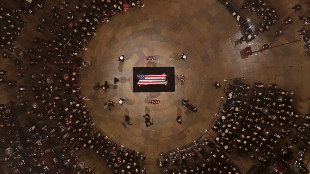 Pres. George H.W. Bush wondered who would come to funeral