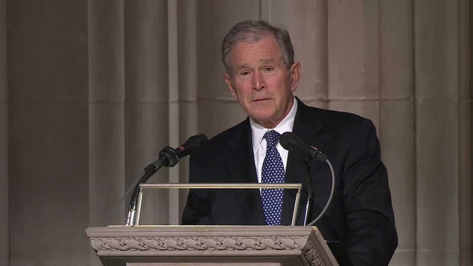 George Hw Bush Funeral Speakers George W Bush Gives Eulogy For Father Abc13 Houston