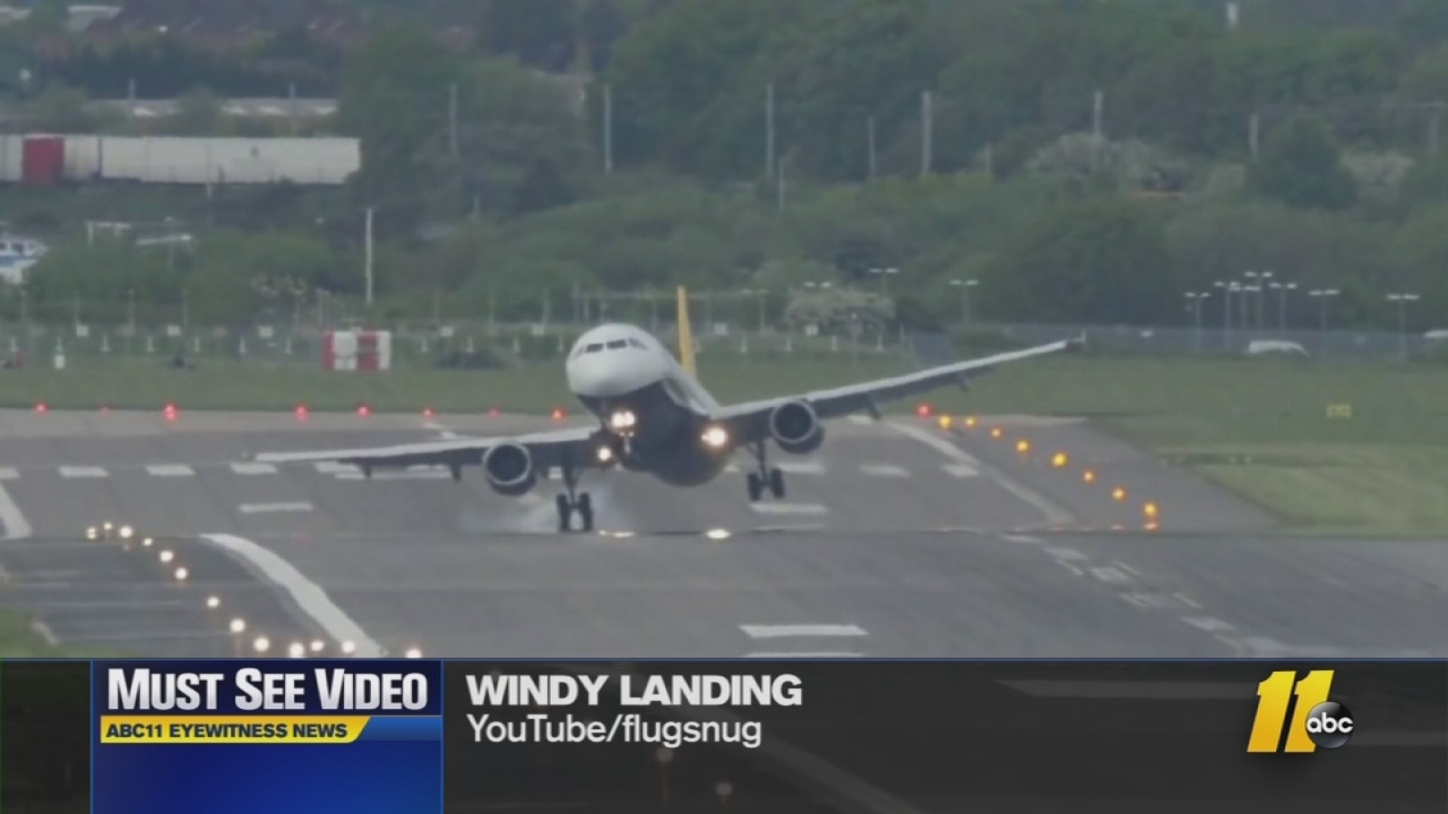 MustSee Videos Jetliner blown sideways in landing ABC11 RaleighDurham