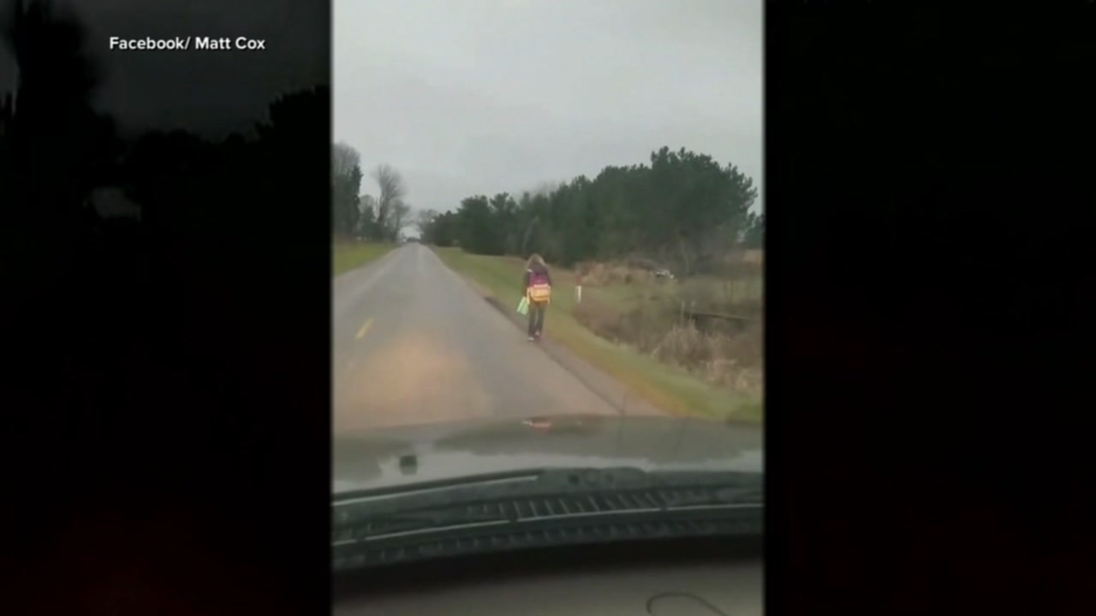 Dad punishes daughter by making her walk to school after suspension for