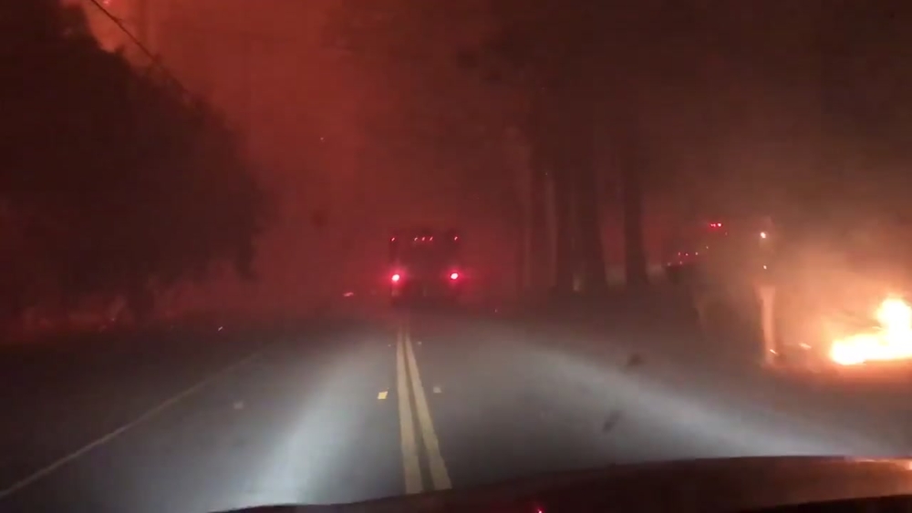 VIDEO: KRCR reporter films as she flees Camp Fire in Butte Co.