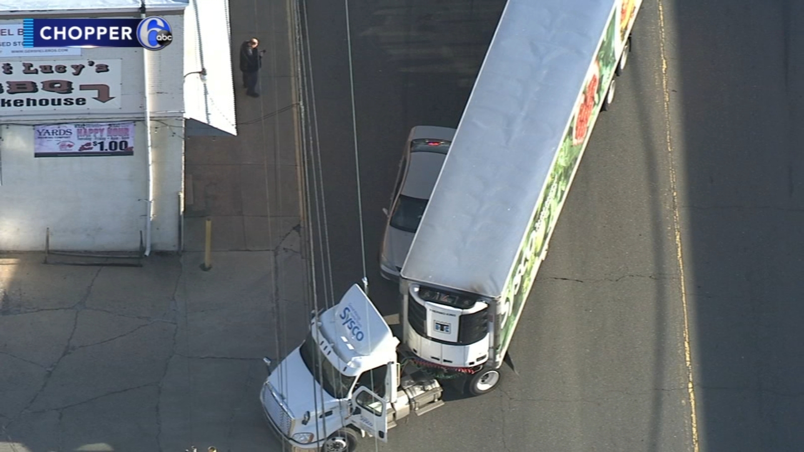 Car collides with tractor trailer in Tacony section of Philadelphia ...