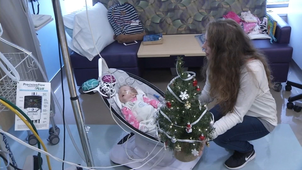 Tiny Christmas trees given to NICU families at A.I. duPont Hospital