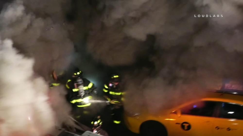 Camera captures backdraft of New York City building fire