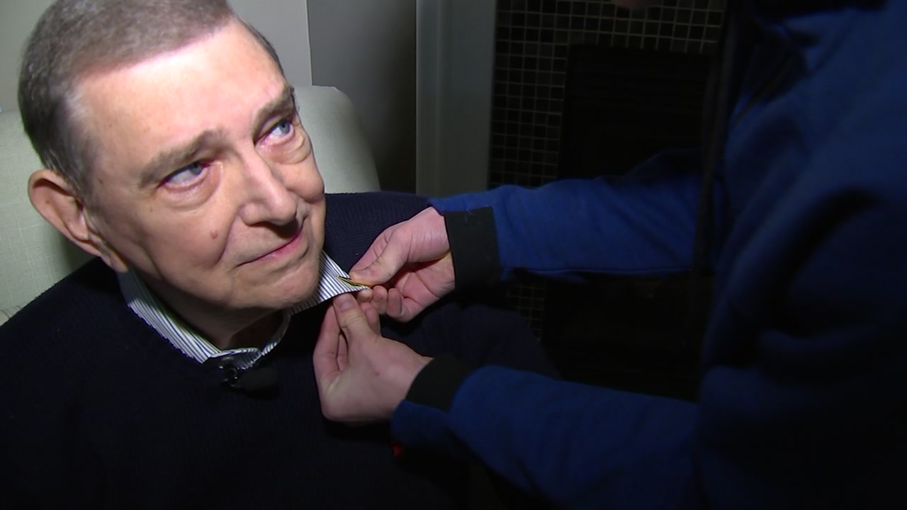 Navy veteran honored at flag-pinning ceremony