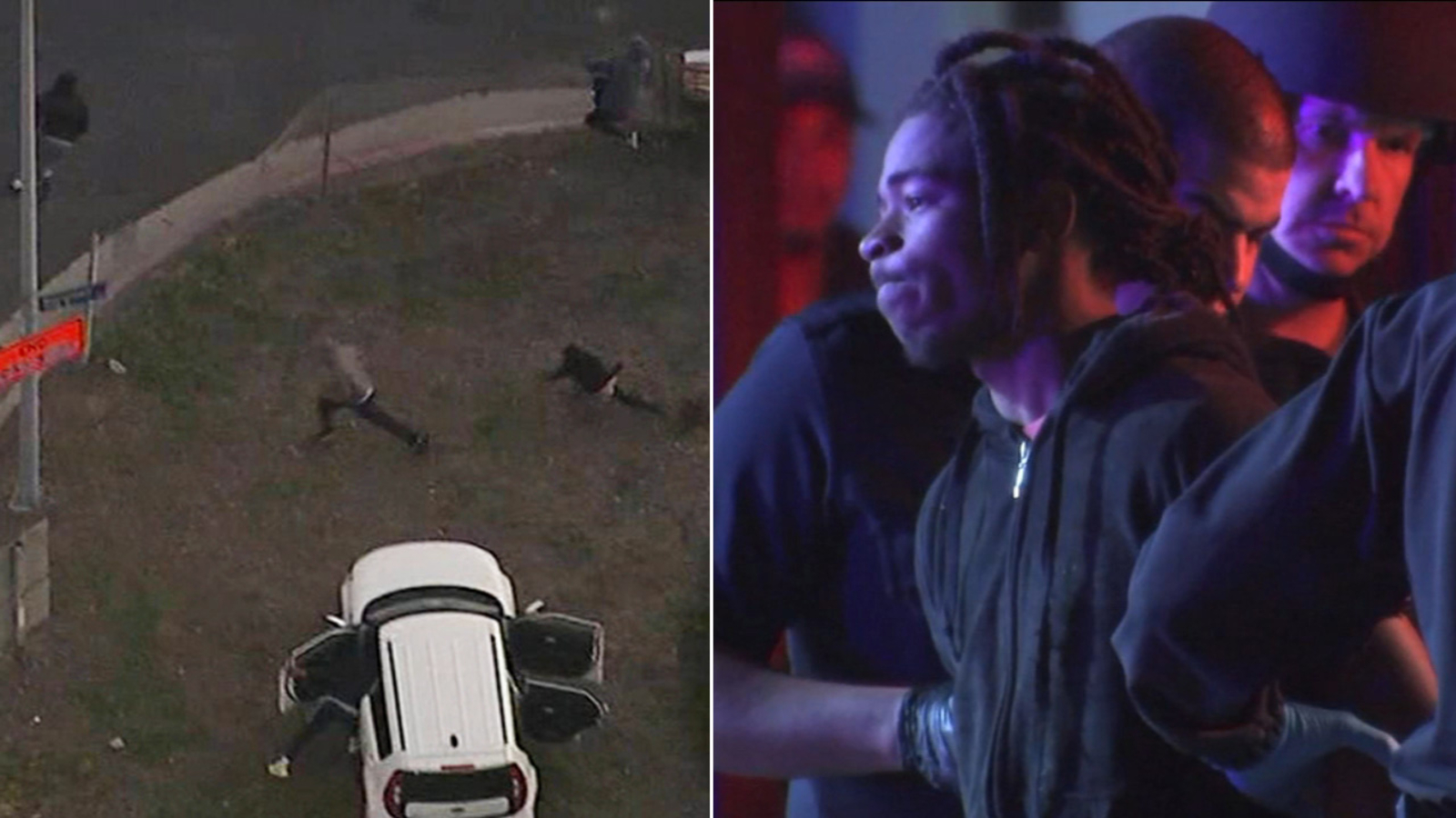 Tersangka perampokan ditahan beberapa jam setelah pengejaran berkecepatan tinggi berakhir di Hollywood Timur