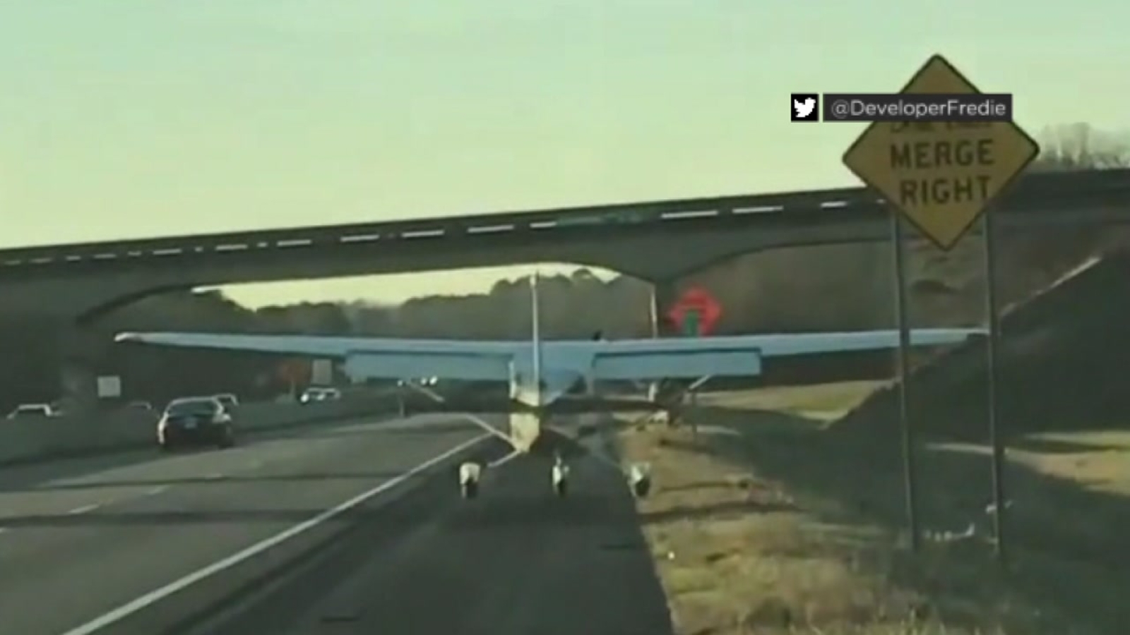 Singleengine plane lands on Alabama freeway ABC7 San Francisco