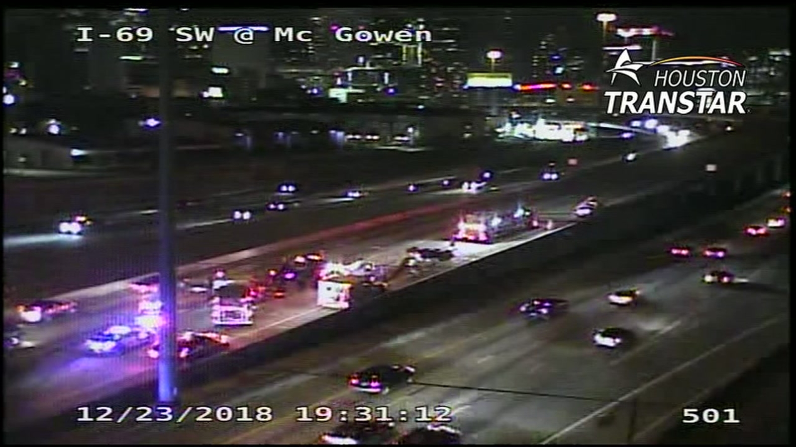 Car fire leads to shutdown of Hwy 59 at I45 South in Houston ABC13