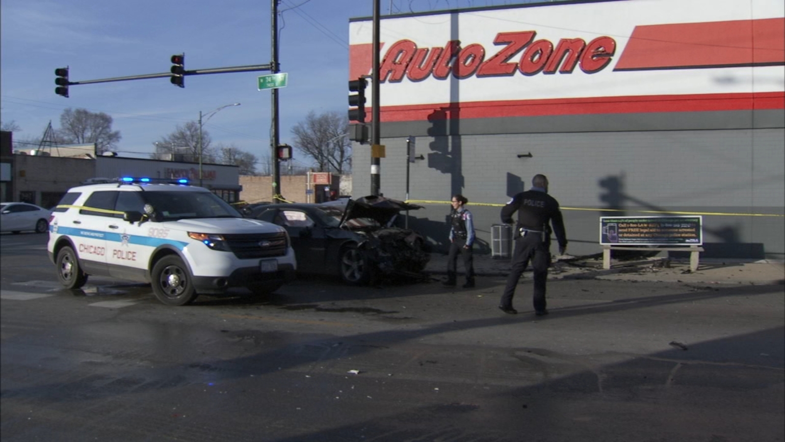 Crash sends car into South Side Autozone, 4 injured ABC7 Chicago