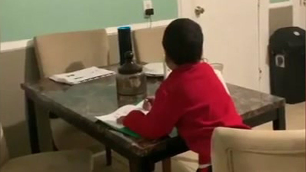 Mom catches son using Alexa to cheat on math homework