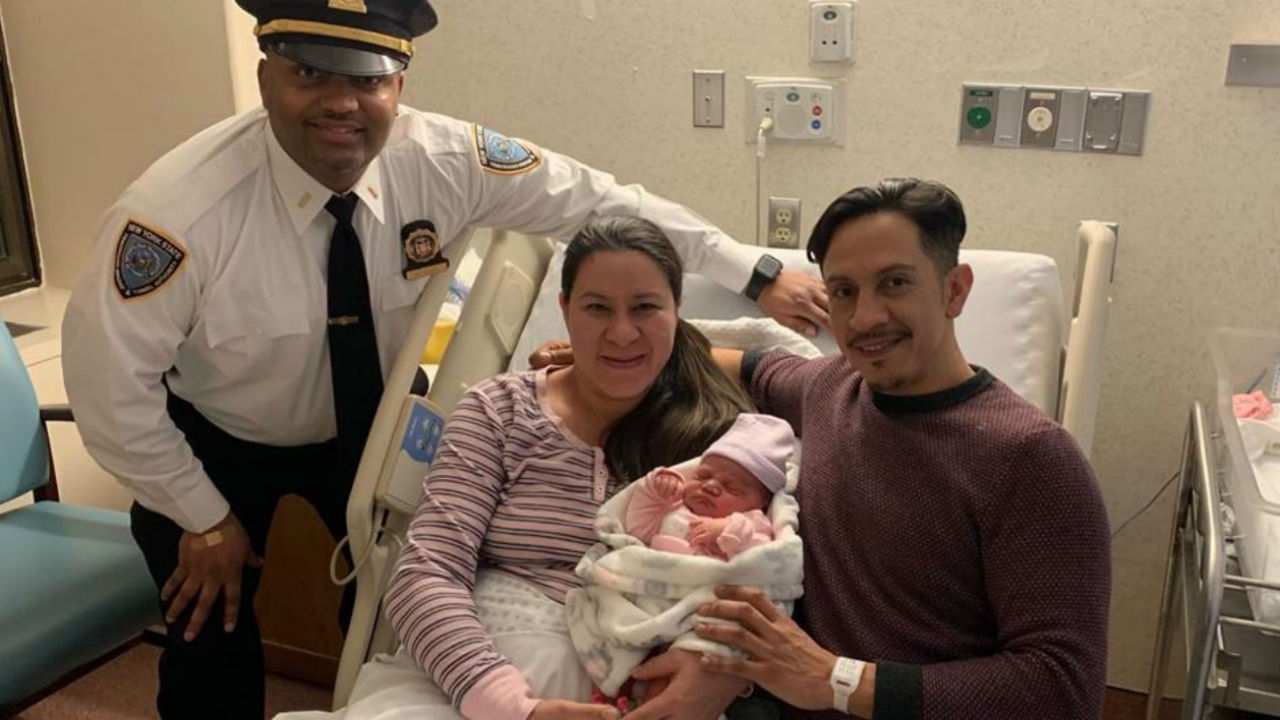 MTA officer helps deliver baby girl along LIE outside Queens Midtown Tunnel