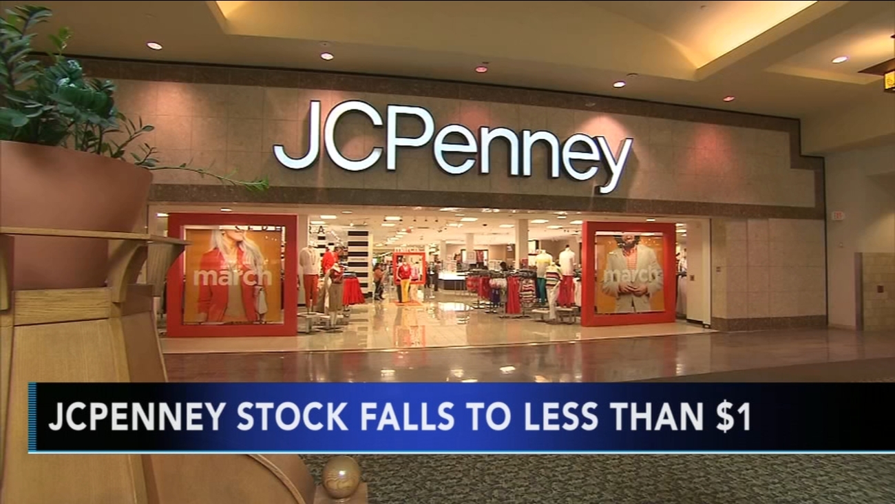 jcpenney stock falls below 1