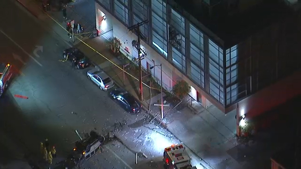 Driver recovering after SUV falls from North Hollywood parking garage