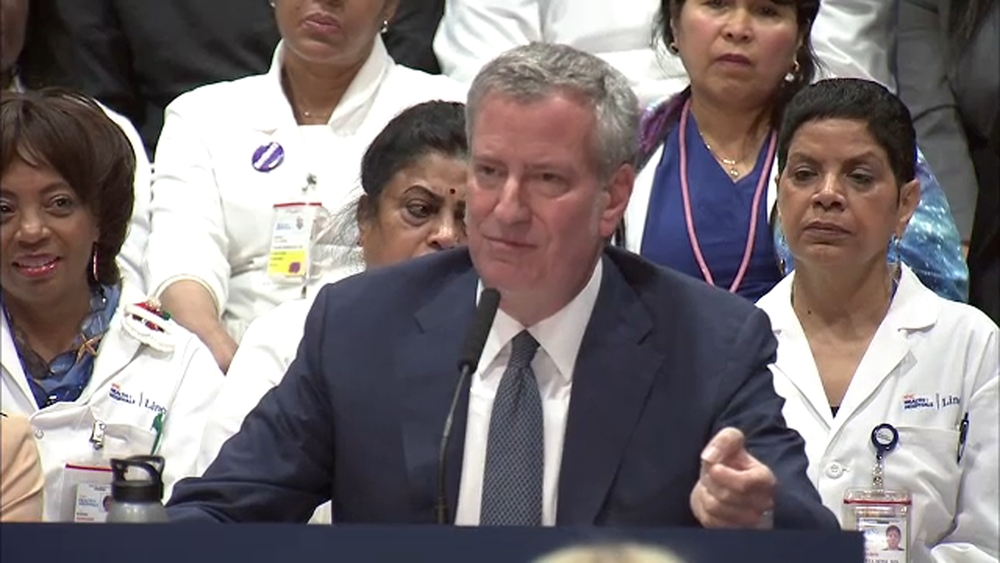 Mayor de Blasio announces health care for all NYC residents