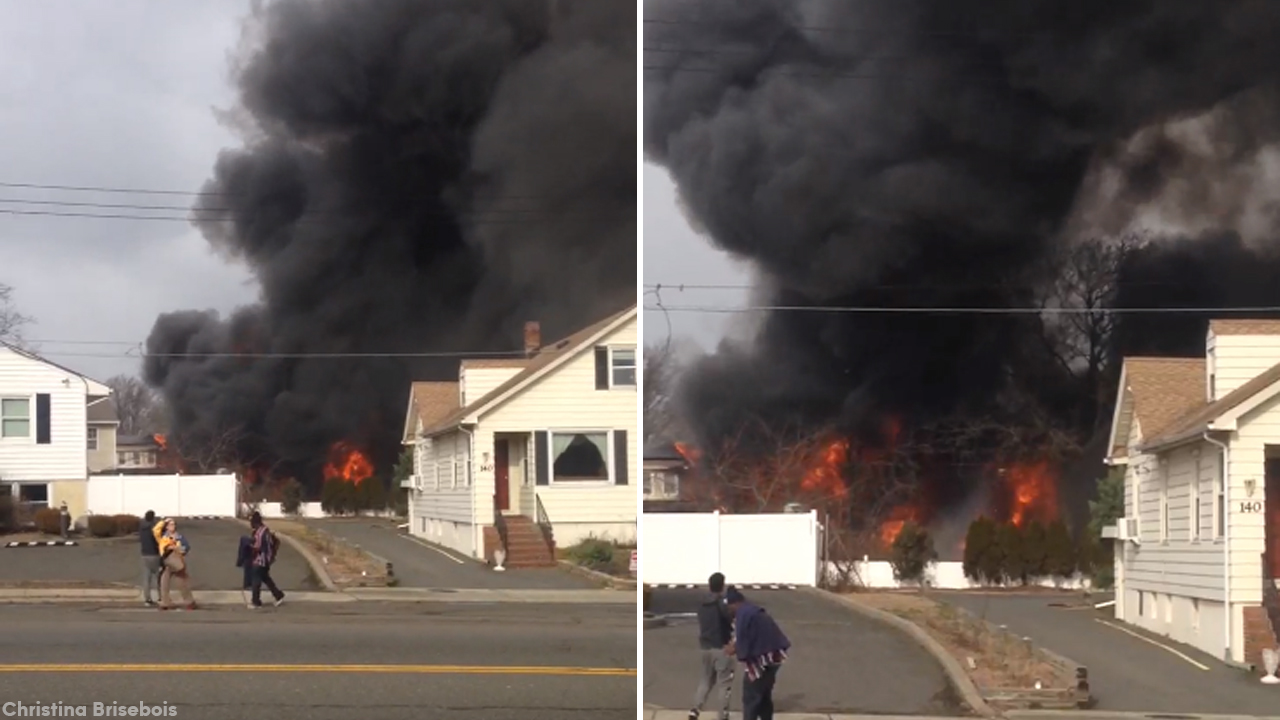 Fire sets blaze to several buildings in Aberdeen, New Jersey