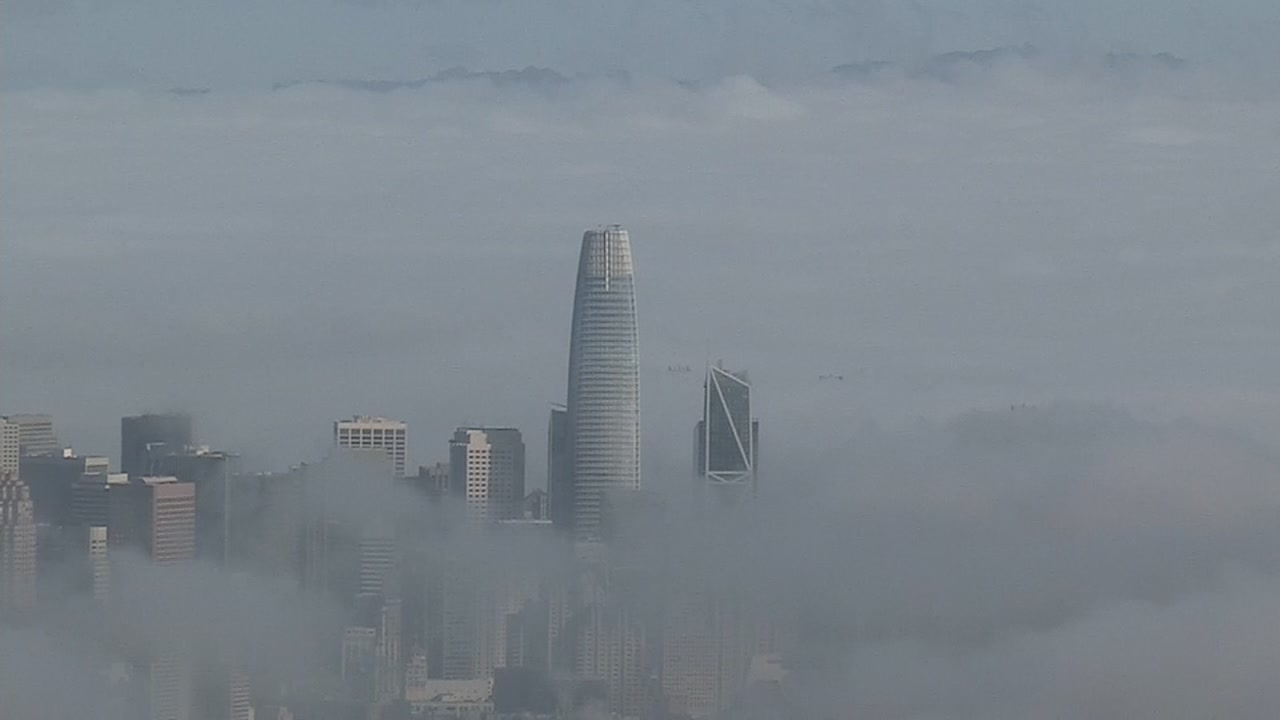Where is San Francisco? Fog blankets the city