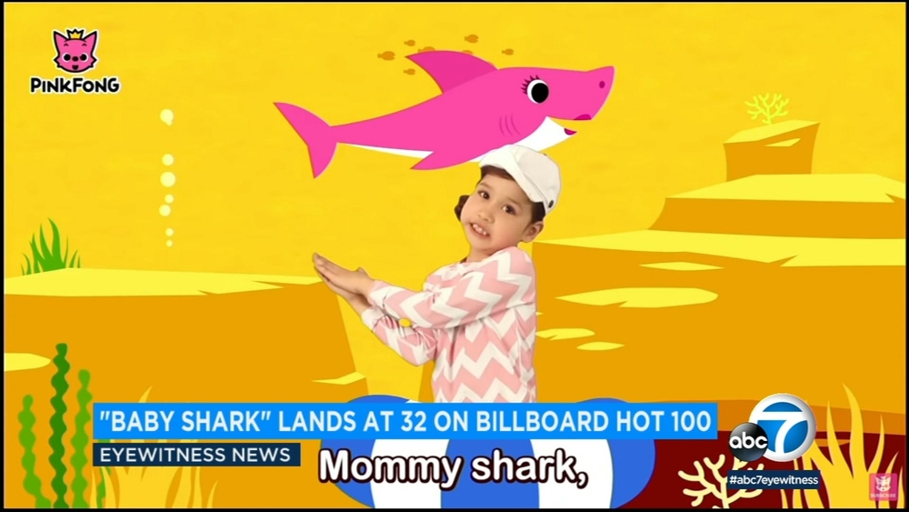 Kids tune 'Baby Shark' hits Billboard Top 40