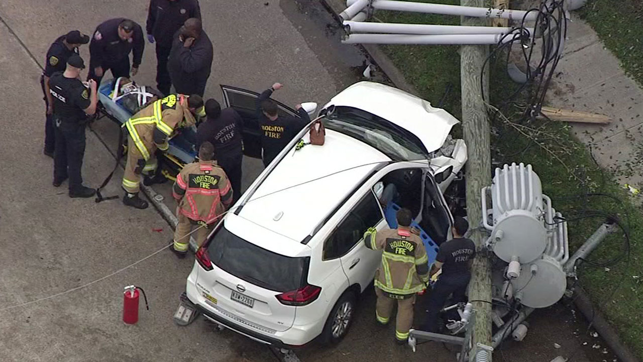 2 pulled from SUV crushed by toppled utility pole