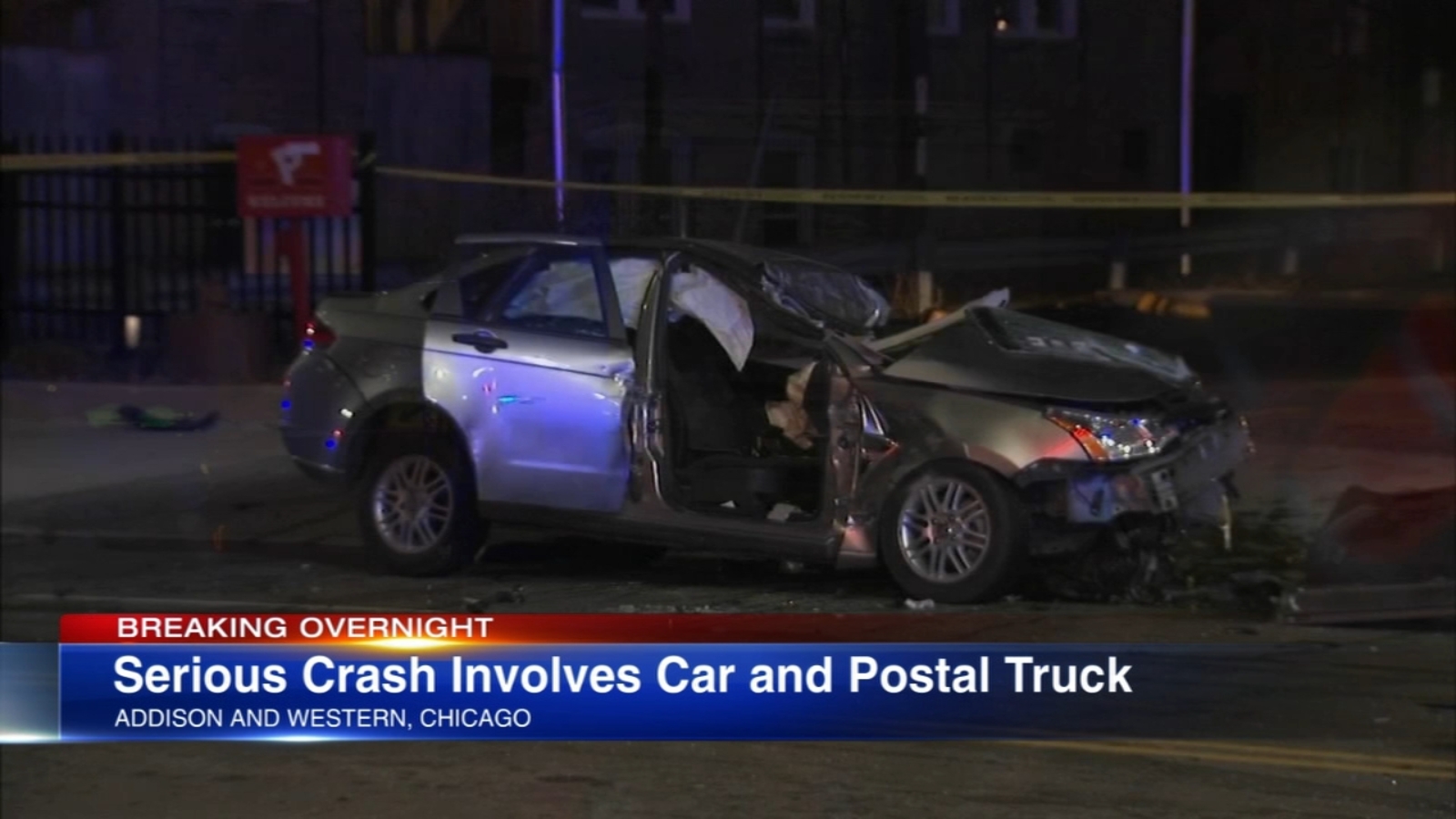 Driver injured after running red light, hitting USPS semi truck ABC7