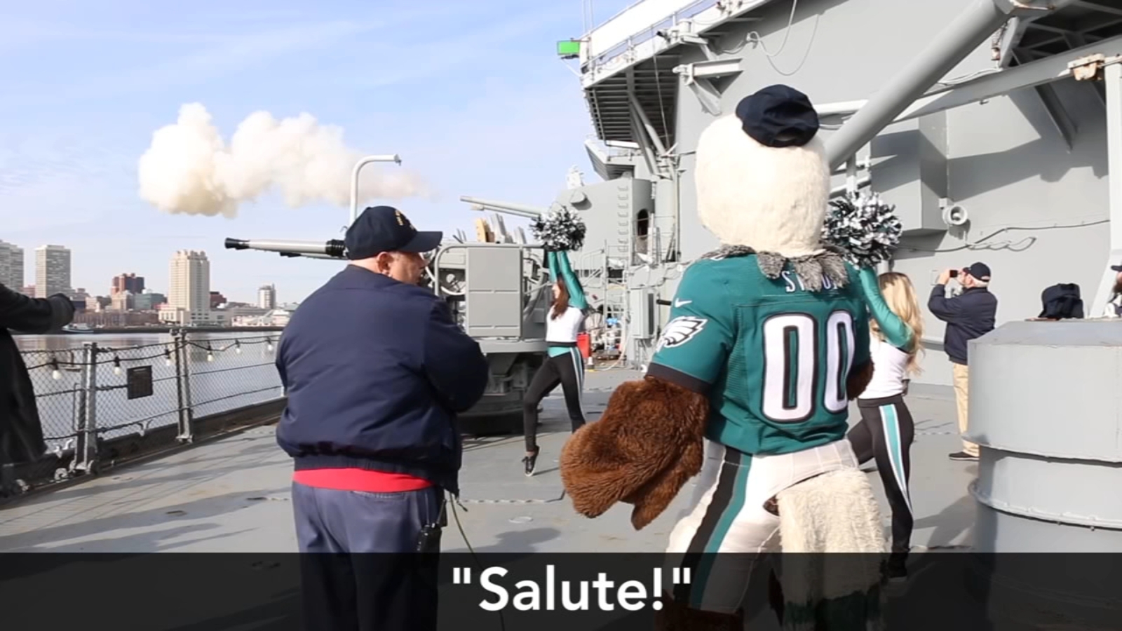Swoops Fires Off The Next Eagles Game On USS New Jersey 6abc 