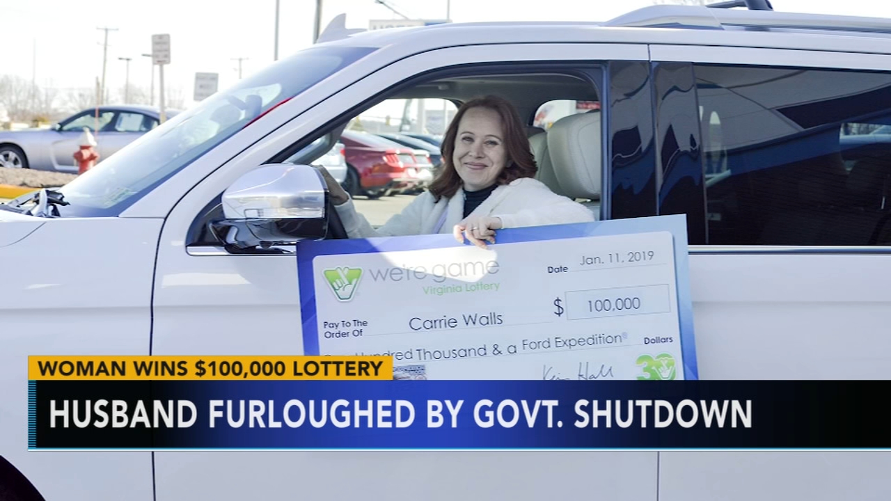 Wife of furloughed government worker wins $100,000 and SUV in lottery