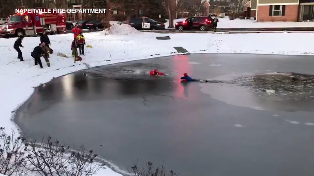 VIDEO: Boy, 11, rescued after falling through ice