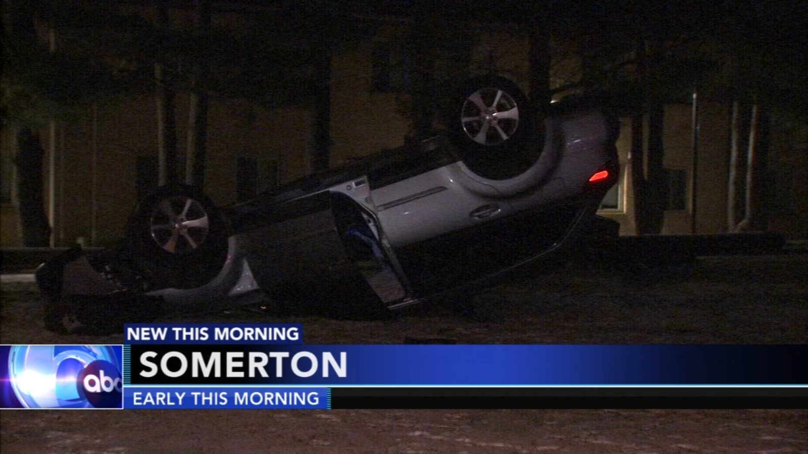 Driver flips car outside Somerton church 6abc Philadelphia