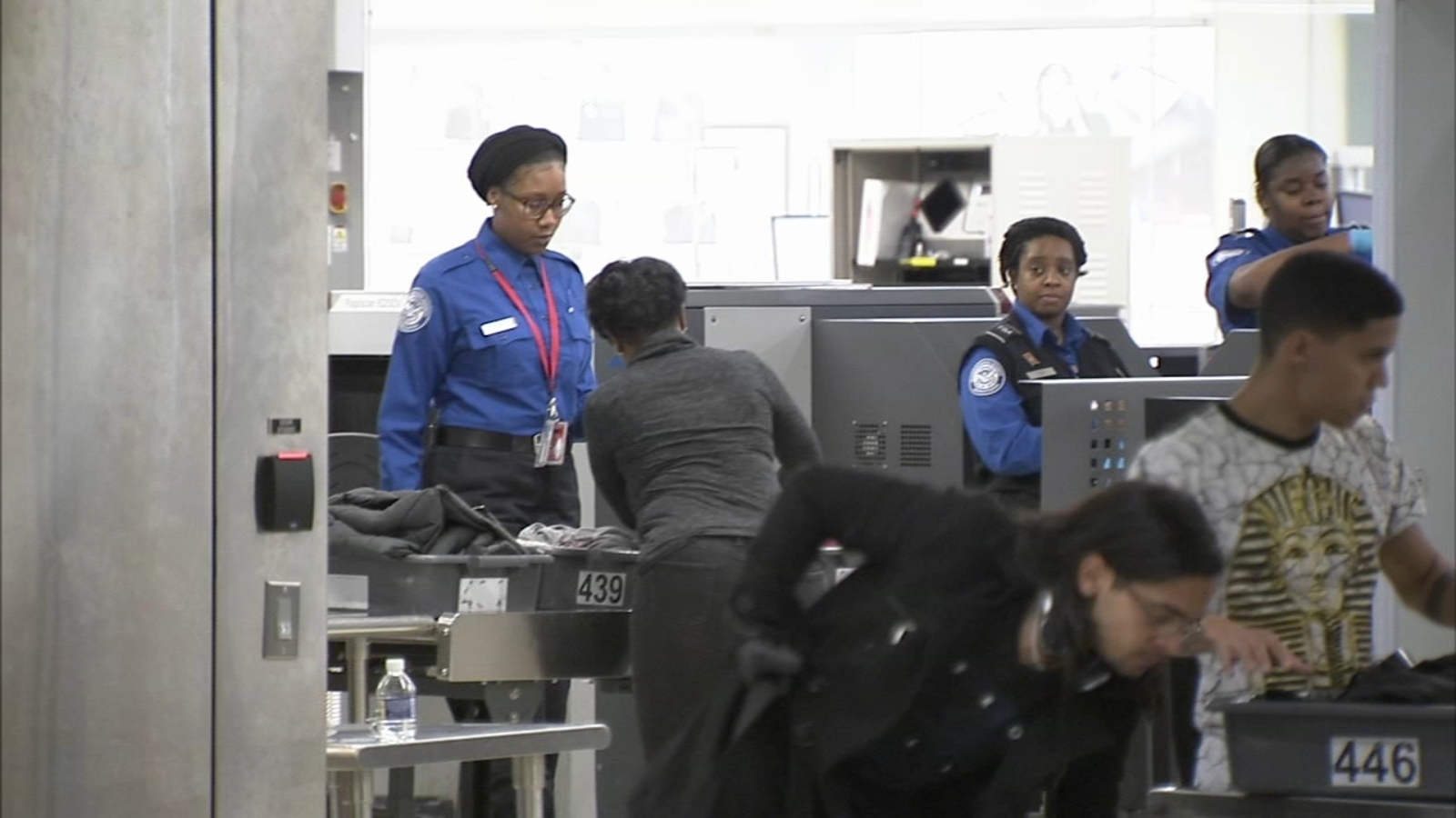 TSA workers still on the job at Philadelphia International Airport