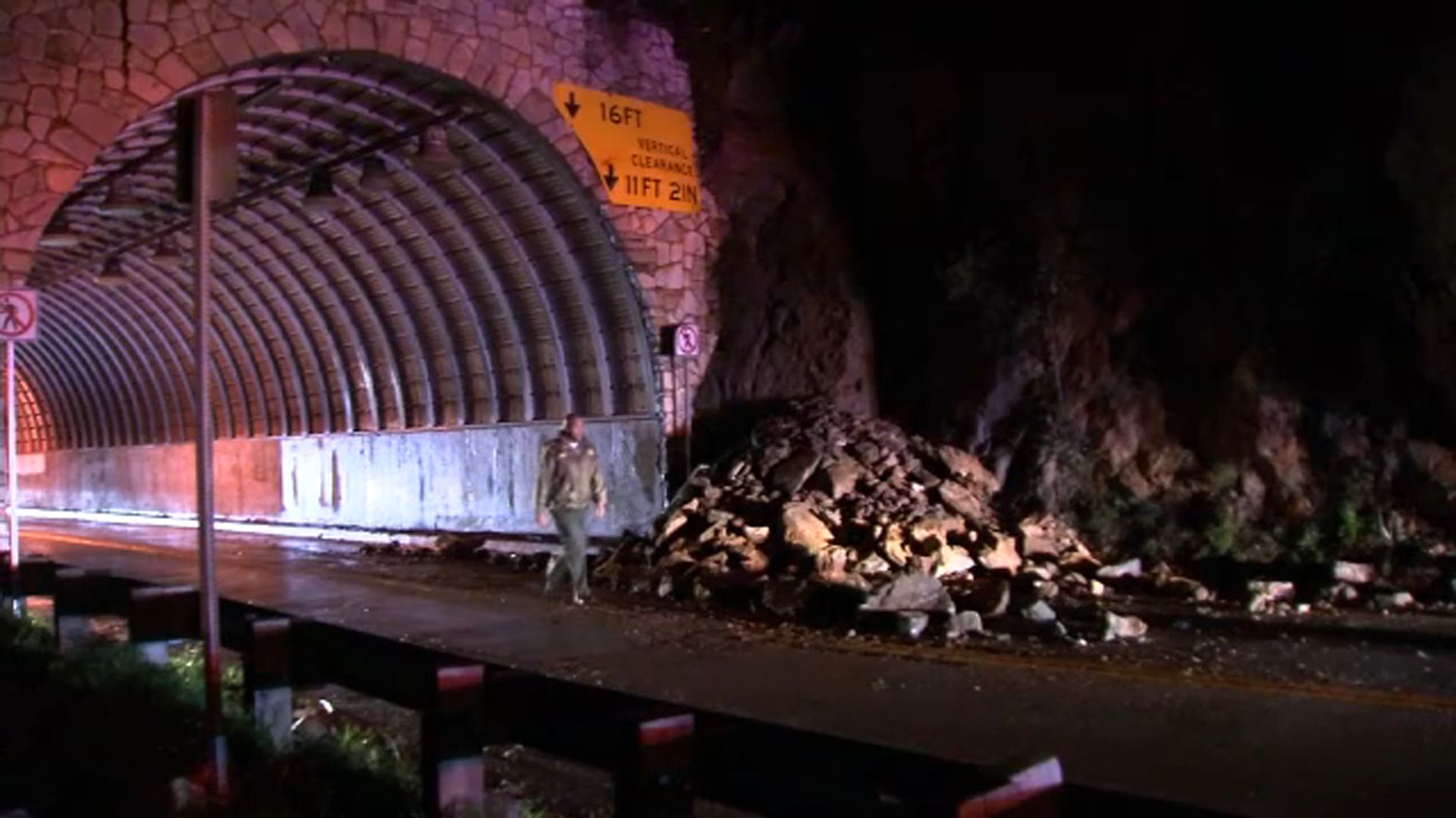 2 days of rain leads to rockslide on Malibu Canyon Road