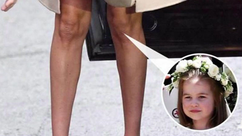 Princess Charlotte 'spotted' in Meghan Markle's knee.